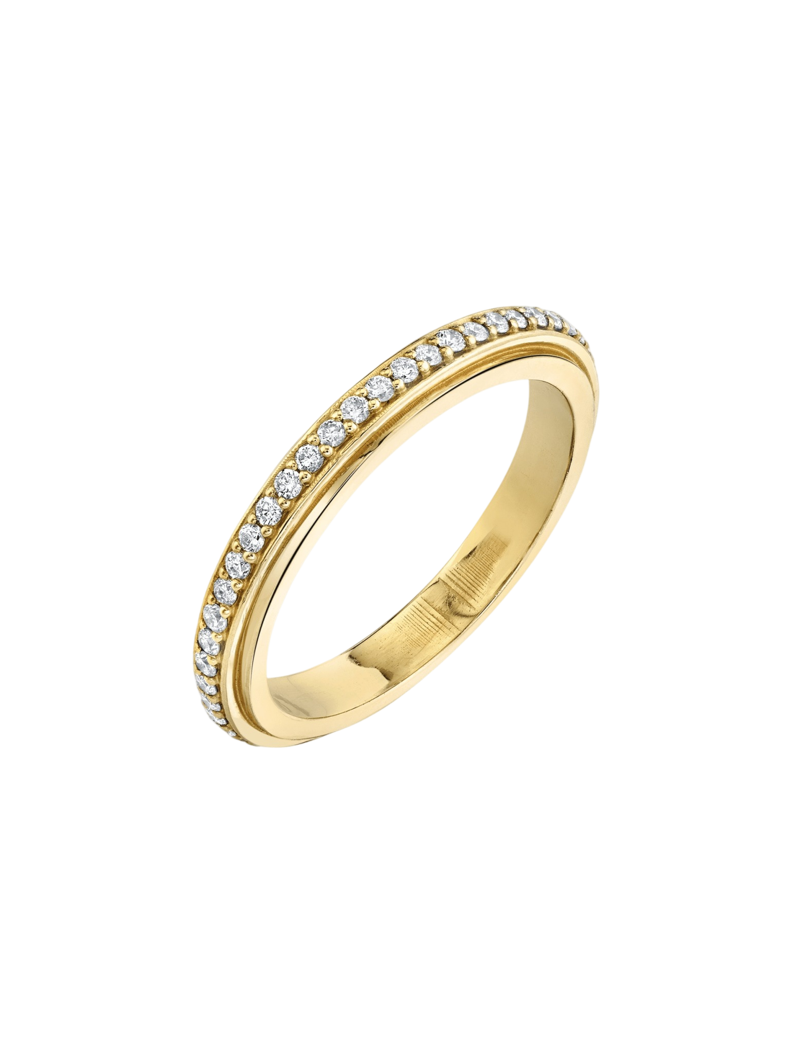 Track Ring with Pavé White Diamonds photo